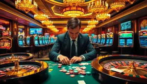 Experience the thrill of gambling at 여기여 with vibrant slot machines, engaging poker games, and exciting roulette tables in a luxurious casino setting.