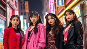 Dynamic display of blackpink members showcasing their unique styles and charisma.