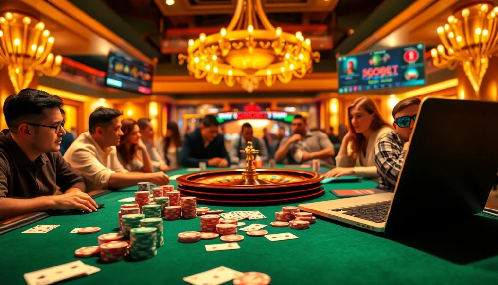 Experience the thrill of betting with a casino table scene featuring llink alternatif sbobet.