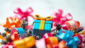 기프티콘의 매력적인 디자인과 축제의 분위기를 강조한 이미지