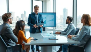 Engaged clients in a session with a business coach Los Angeles, emphasizing professional guidance.