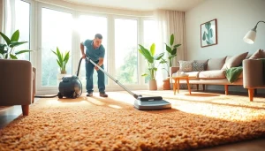 Carpet cleaners roseville ca providing professional service in a cozy living room.