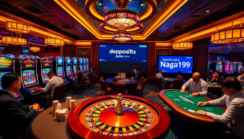 Experience thrilling gameplay with deposit pulsa Naga169 at the luxurious online casino.