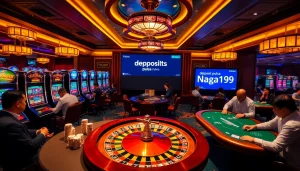 Experience thrilling gameplay with deposit pulsa Naga169 at the luxurious online casino.