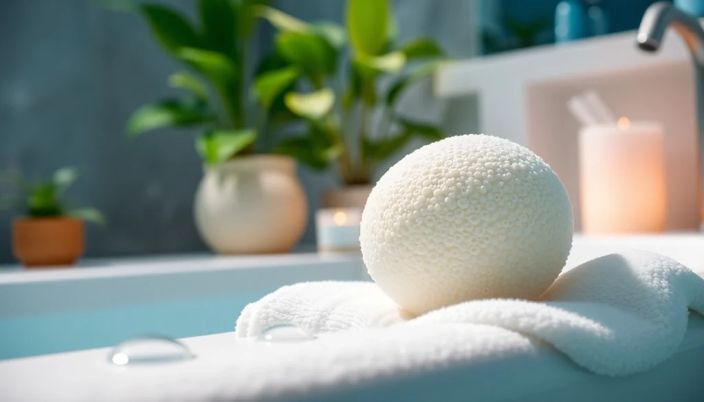 Transform your bathing experience with the best silicone loofah in a serene bathroom.