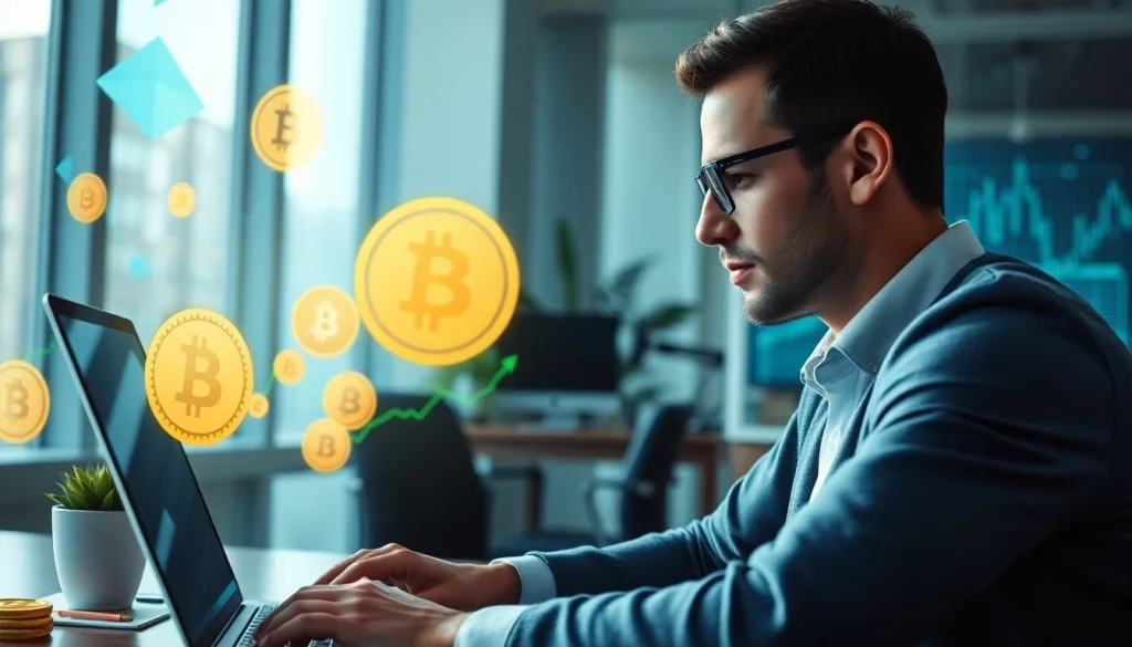 Comprendre bitcoin à travers une analyse des tendances financières dans un bureau moderne.