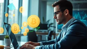 Comprendre bitcoin à travers une analyse des tendances financières dans un bureau moderne.