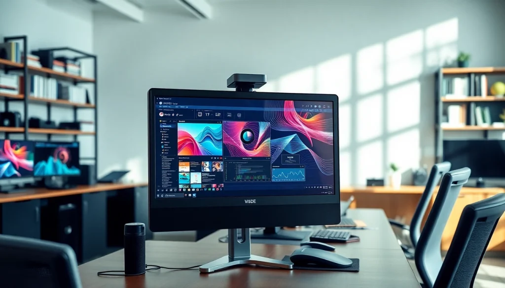 zirvegrupbilgisayar modern bilgisayar setup'ı ile verimli bir ofis ortamı sunuyor.