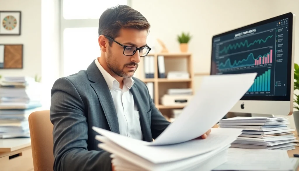 Prepare for tax season with a professional reviewing important tax documents.