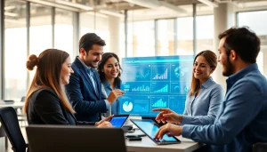 Ein engagiertes Team in einer GEO Agentur arbeitet an innovativen Strategien für Generative Engine Optimization.