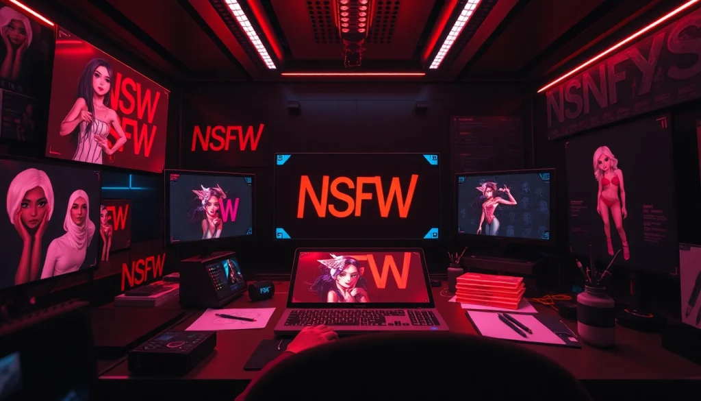 Explore the innovative nsfw ai image generation technology in a modern workspace.