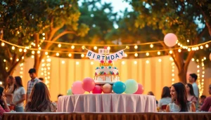 Celebrate with a customizable birthday party featuring vibrant decorations and a joyous atmosphere.