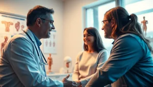 Scopri il pma significato con un medico mentre discute in una clinica di fertilità.