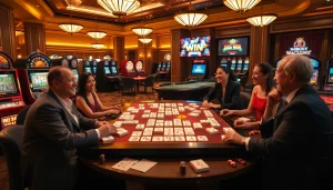 Experience the excitement of mahjong ways 2 at a bustling casino table filled with vibrant gaming elements.