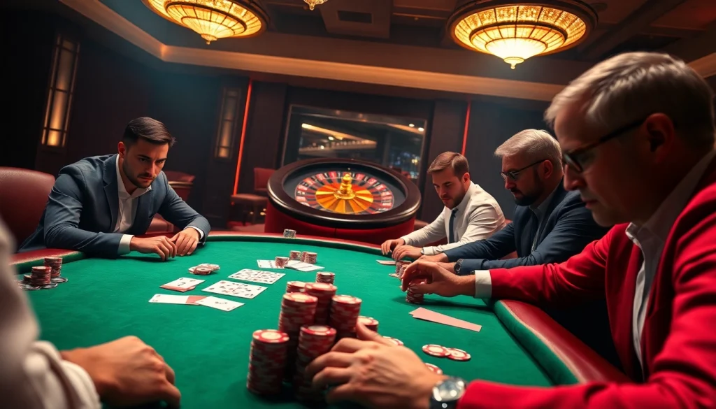 SODO66 high-stakes poker excitement featuring vibrant chips and cards in a luxurious casino.