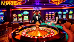 Experience the excitement of MM88 with professional dealers at casino tables.