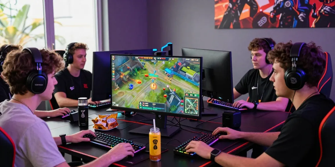 Rokok88 gaming session with diverse players engaged in intense challenges, featuring colorful gaming setups and exciting obstacles.