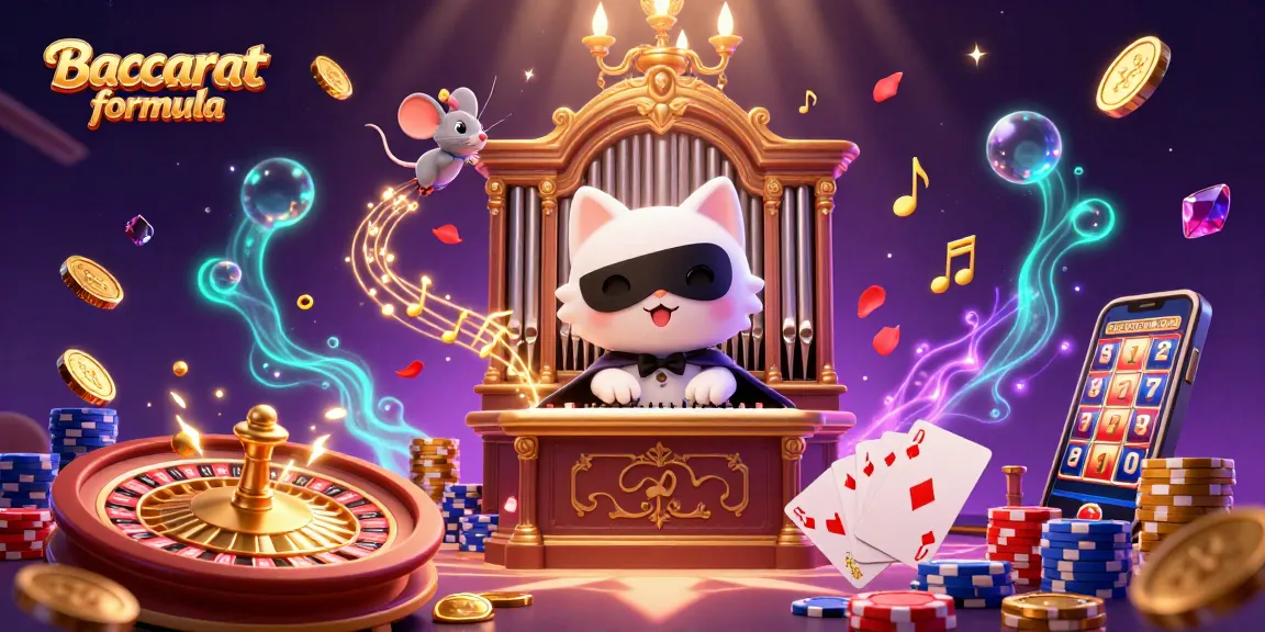 Engage in thrilling Baccarat formula gameplay with captivating 3D art and casino elements.