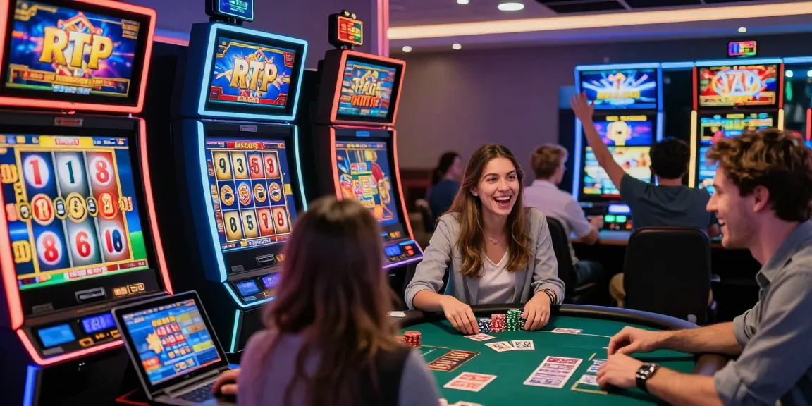Players exploring new credit card casinos at https://ibn.org.uk, enjoying vibrant slot games and live dealer experiences.