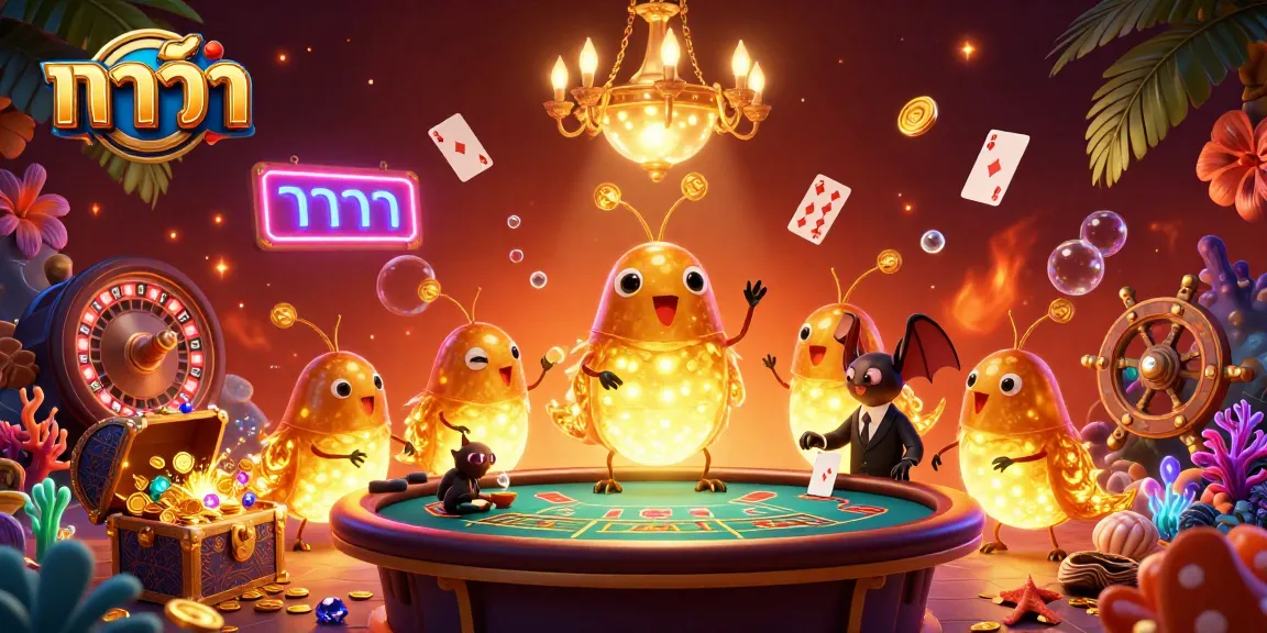 Experience thrilling baccarat action with shimmering glowworms lighting a vibrant casino scene.